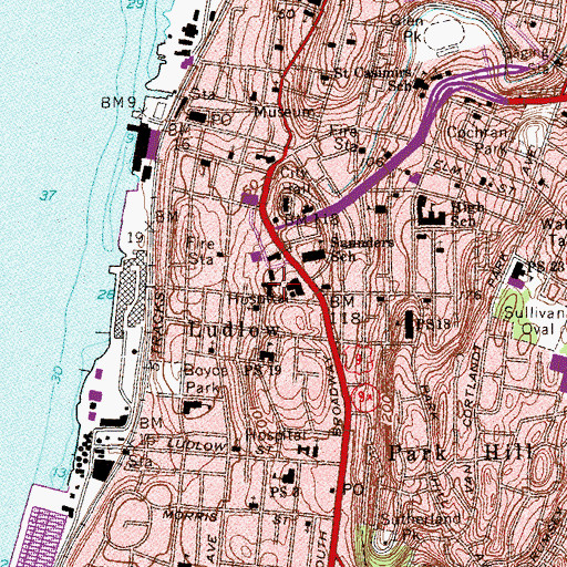 Topographic Map of Convent of Mary the Queen, NY