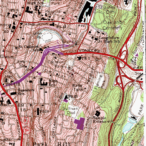 Topographic Map of Good Shepherd Presbyterian Church, NY