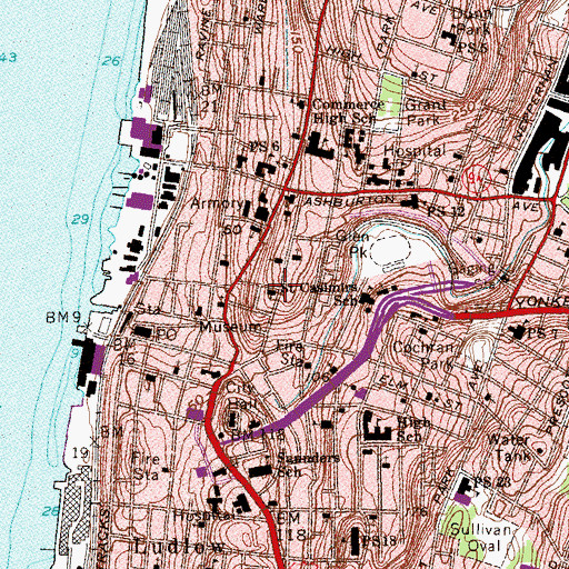 Topographic Map of Full Gospel Tabernacle, NY