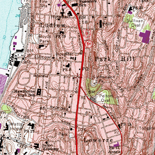 Topographic Map of Shrine of the New Covenant Church, NY