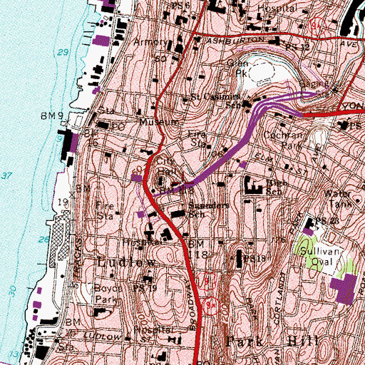 Topographic Map of Yonkers Health Center, NY