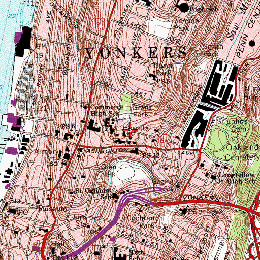 Topographic Map of Mary L T Smith Memorial Nurses Home, NY