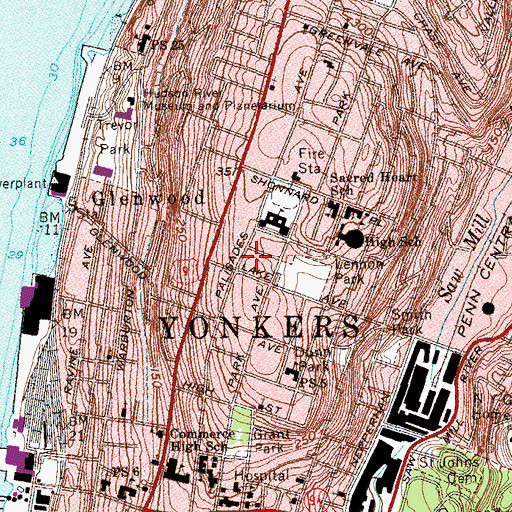 Topographic Map of Christ the Saviour Church, NY
