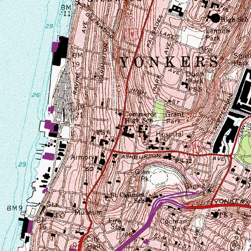 Topographic Map of First Unitarian Congregational Church (historical), NY