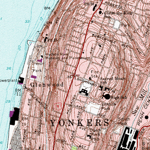 Topographic Map of Saint Mary's Russian Orthodox Church, NY