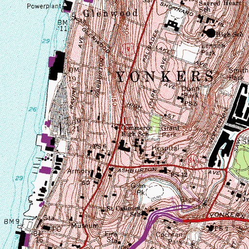 Topographic Map of Halsted School (historical), NY