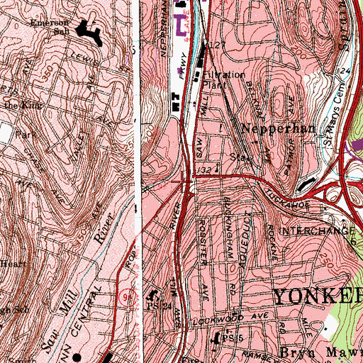 Topographic Map of Yonkers Fire Department Station 10, NY
