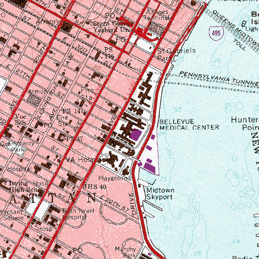 Topographic Map of Belle Vue (historical), NY