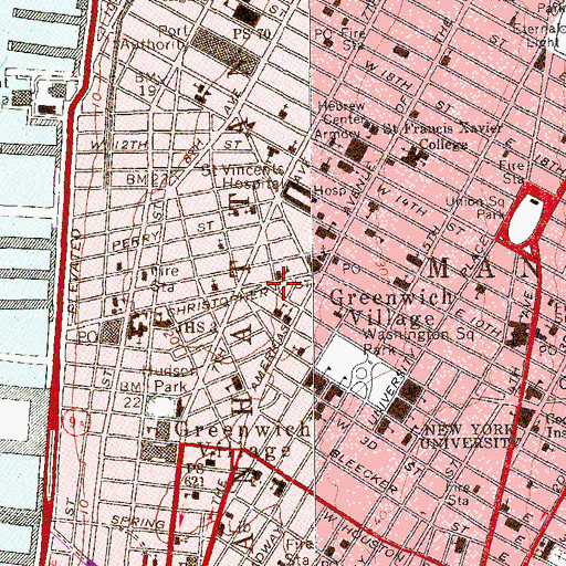 Topographic Map of Northern Dispensary (historical), NY