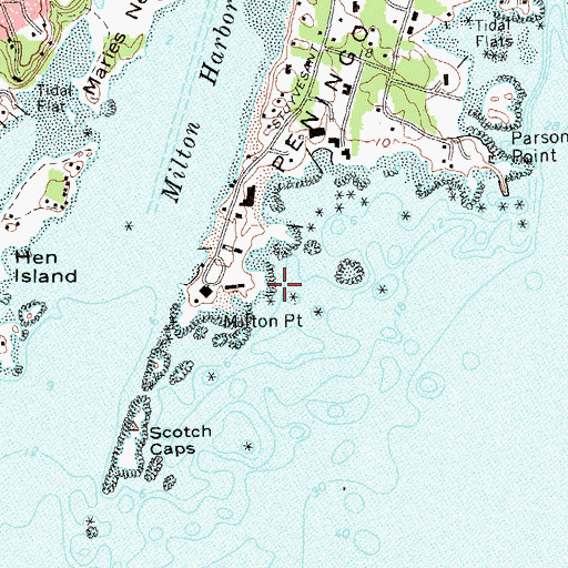 Topographic Map of Rye Point, NY