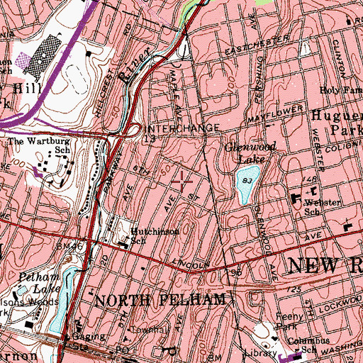Topographic Map of North Pelham, NY