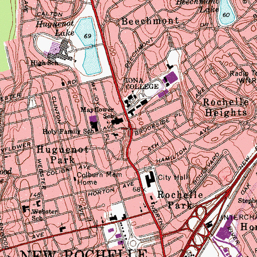 Topographic Map of Driscolle Hall, NY