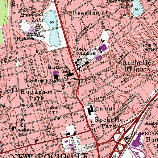 Topographic Map of Arrigoni Center, NY