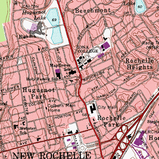 Topographic Map of Egan Hall, NY