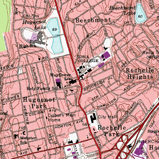 Topographic Map of Joyce Auditorium, NY