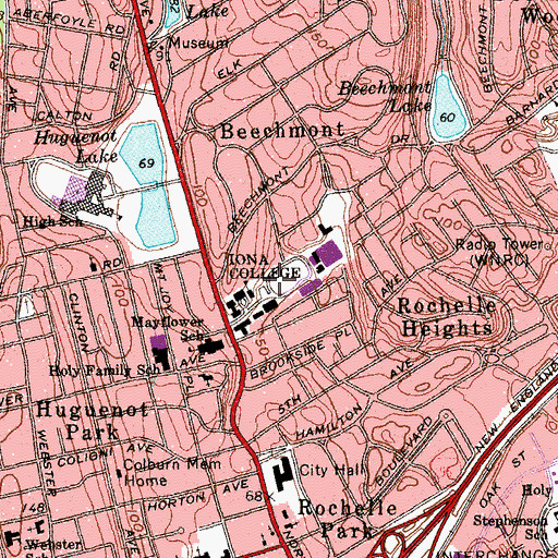 Topographic Map of LaPenta Student Union Building, NY