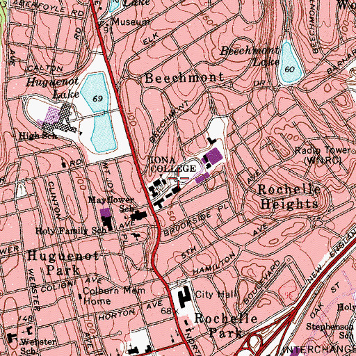 Topographic Map of Doorley Hall, NY