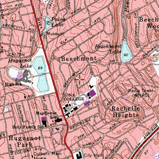 Topographic Map of Advancement House, NY