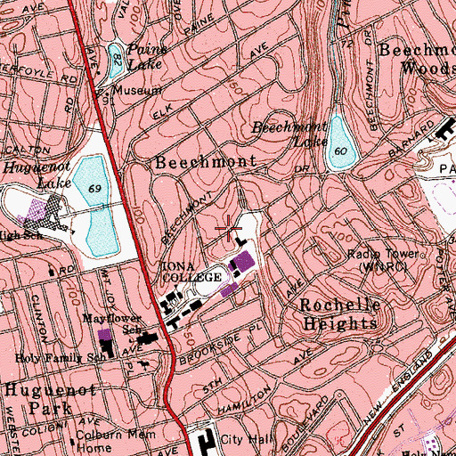 Topographic Map of Montgomery House, NY