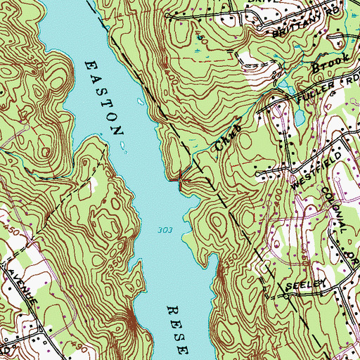 Topographic Map of Chub Brook, CT