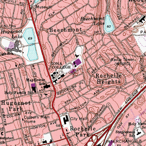 Topographic Map of Career Services House, NY