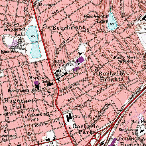 Topographic Map of Political Sciences House, NY