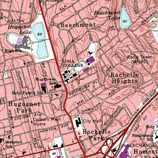 Topographic Map of Economics House, NY