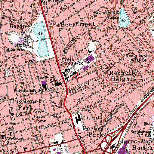 Topographic Map of English House, NY