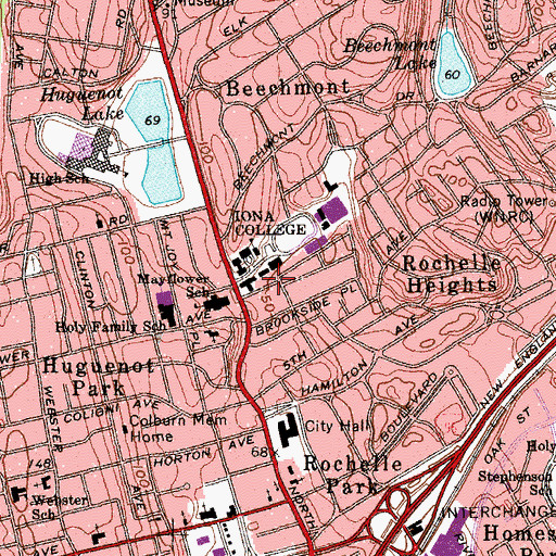 Topographic Map of Mathematics House, NY