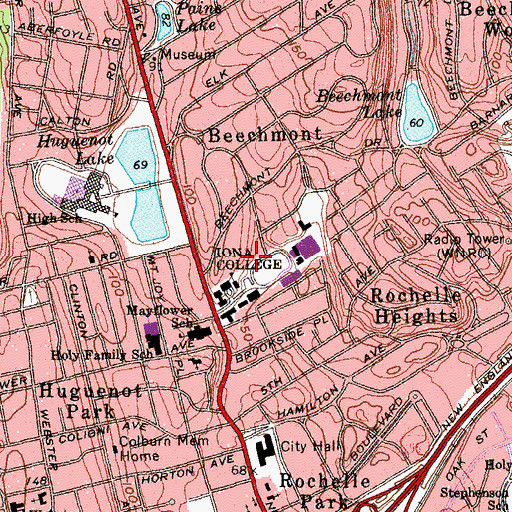 Topographic Map of Saint Mary's Chapel, NY
