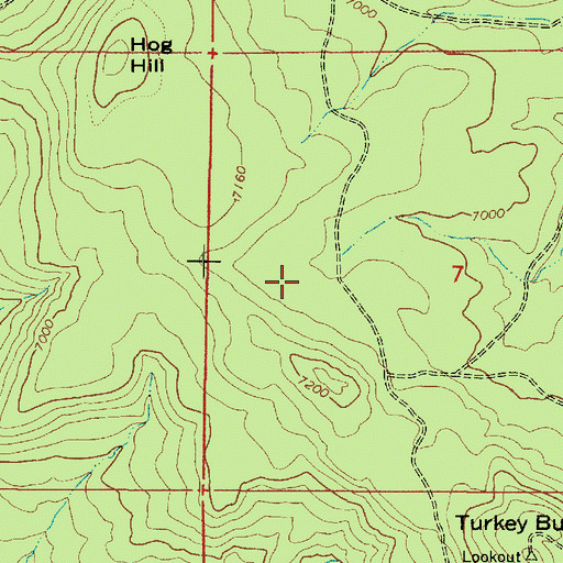 Topographic Map of Hog Hill Tank, AZ