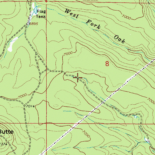 Topographic Map of Tram Tank, AZ