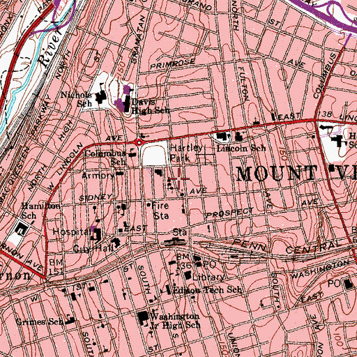 Topographic Map of Allen Memorial Church of God, NY