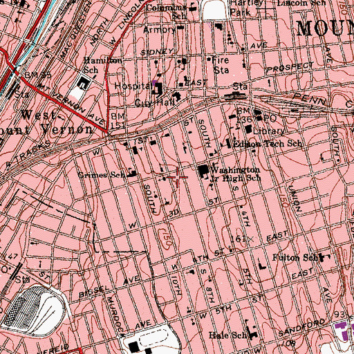 Topographic Map of Bible Church of Christ, NY