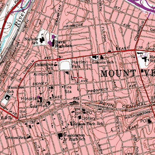 Topographic Map of Congregation Brothers of Israel, NY