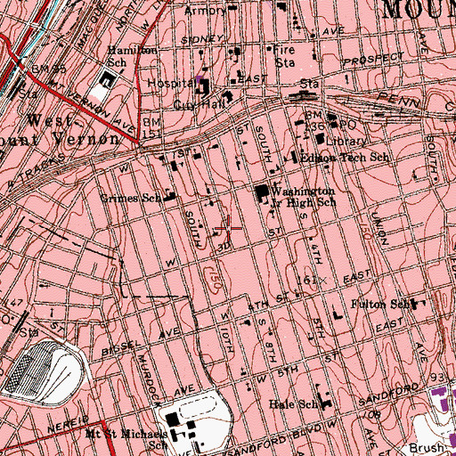 Topographic Map of Macedonia Baptist Church, NY