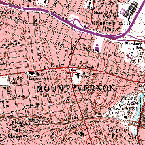 Topographic Map of New Jerusalem Church of Christ, NY