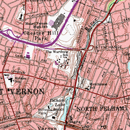 Topographic Map of United Lutheran Church, NY