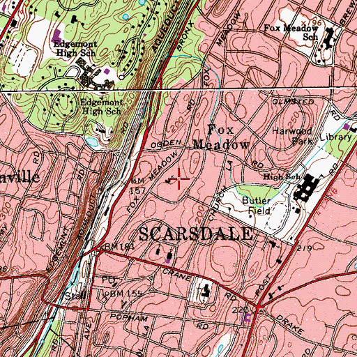 Topographic Map of Congregation Shaarei Tikvah, NY