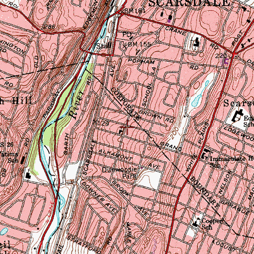 Topographic Map of Grace Lutheran Church, NY