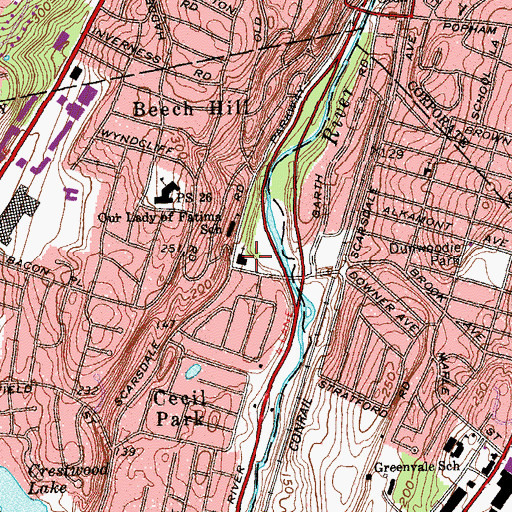 Topographic Map of Our Lady of Fatima Church, NY