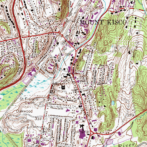 Topographic Map of Saint Francis of Assisi Church, NY