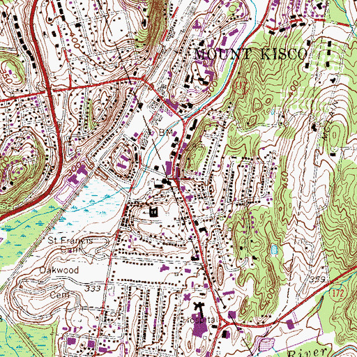 Topographic Map of Saint Francis of Assisi Church, NY