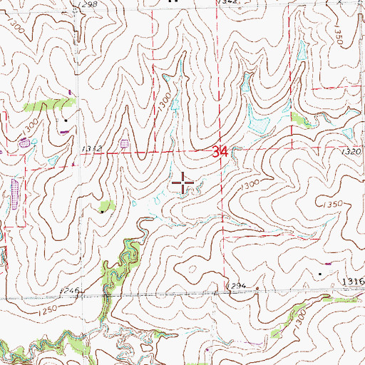 Topographic Map of Prairie Creek Lake, NE