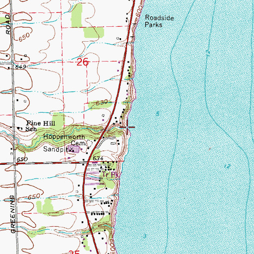 Topographic Map of Pine Hill Stream, MI