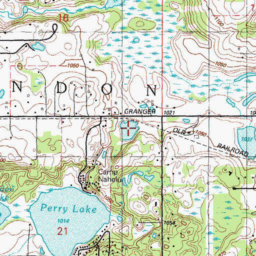 Topographic Map of Lake Nicholas, MI