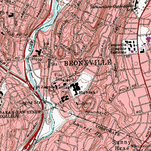 Topographic Map of First Church of Christ Scientist, NY