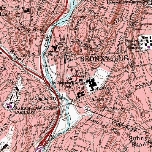 Topographic Map of Saint Joseph's Church, NY