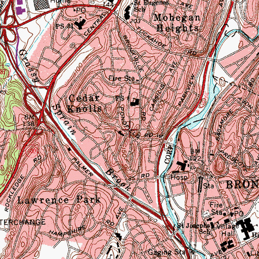 Topographic Map of West Center Congregational Church, NY