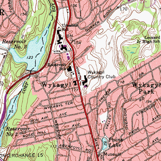 Topographic Map of Christ United Methodist Church, NY